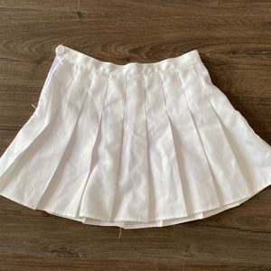 White Pleated Skirt